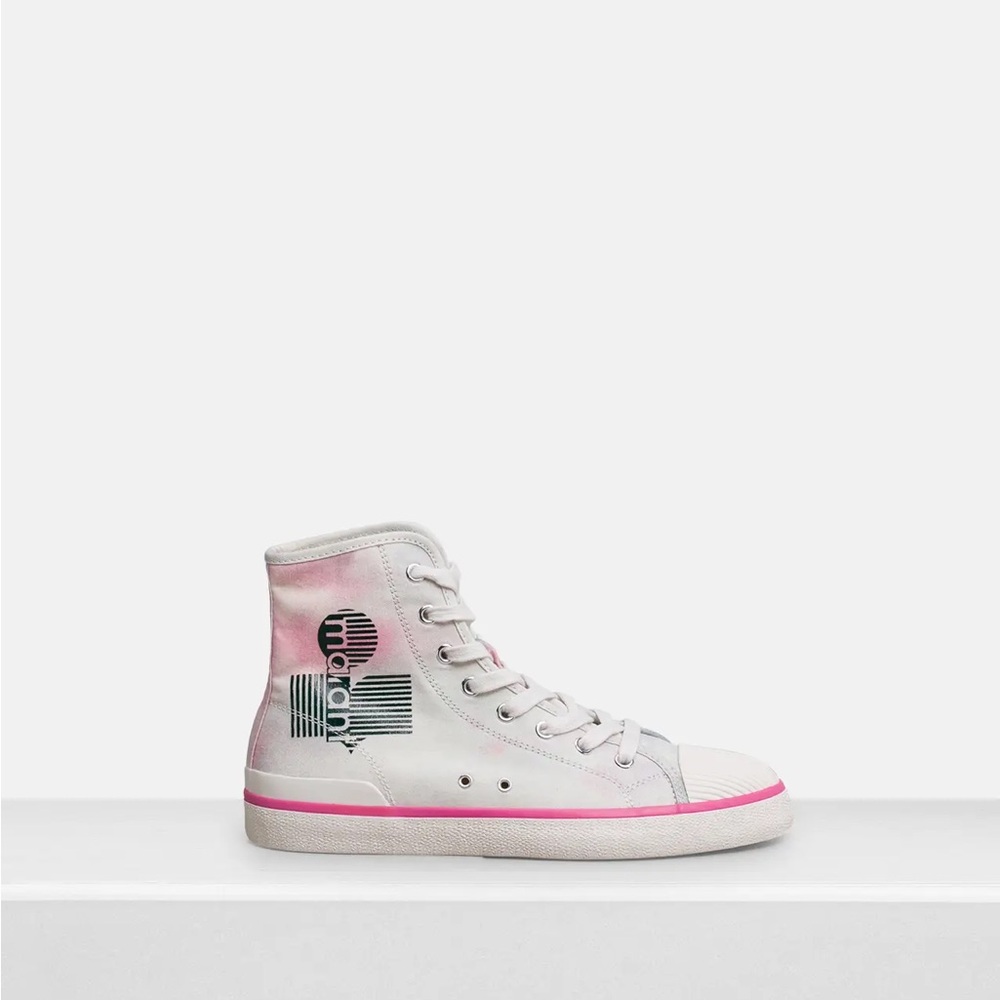Isabel Marant Benkeen Celadon tie dye High-Top Sneakers sz 41 - Picture 10 of 12